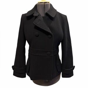 Talbots Black Women's Double Breasted Peacoat